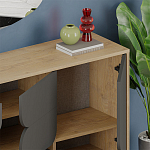 Комод цвета древесины с 3-мя дверцами и выдвижным ящиком темно-серого цвета SPARK CONSOLE OAK ANTHRACITE варинант исполнения - 4 | Loft Concept в Краснодаре