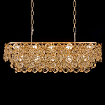 Люстра овальная каскадная с подвесками в форме колец Galaxy of Light варинант исполнения - 2 | Loft Concept в Краснодаре