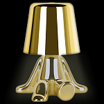 Настольная лампа фигурная золотого цвета с гладким абажуром Высота 17 см Sophia варинант исполнения - 1 | Loft Concept в Краснодаре