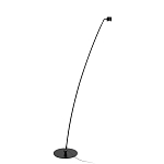 Торшер с изогнутой черной металлической стойкой и цилиндрическим плафоном Davide Groppi варинант исполнения - 8 | Loft Concept в Краснодаре