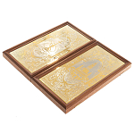 Нарды настольные из натурального камня лазурит и долерит Backgammon from Stone варинант исполнения - 7 | Loft Concept в Краснодаре