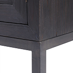 Тумба черная из дерева двухдверная Geometric Double Door Nightstand варинант исполнения - 3 | Loft Concept в Краснодаре