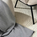 Плед из шерсти мериноса серого цвета 130×180 см Gray Waves варинант исполнения - 5 | Loft Concept в Краснодаре