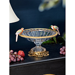 Чаша стеклянная с фигурками разноцветных попугаев на ободке 41 Eden Garden варинант исполнения - 2 | Loft Concept в Краснодаре