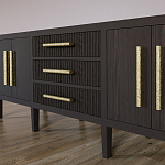 Большая VT-тумба Primo шпон темный орех варинант исполнения - 4 | Loft Concept в Краснодаре