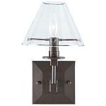 Бра с прозрачным стеклянным абажуром в форме конуса Bartolomeo Bronze варинант исполнения - 2 | Loft Concept в Краснодаре