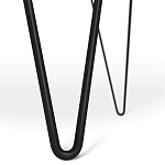 Стол журнальный с круглой столешницей из стекла на 3-х черных ножках Beige Marble варинант исполнения - 6 | Loft Concept в Краснодаре