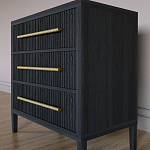 Комод Primo с 3 выдвижными ящиками Черный дуб варинант исполнения - 2 | Loft Concept в Краснодаре