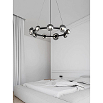 Люстра подвесная светодиодная в форме кольца Gray Ring Chandelier варинант исполнения - 1 | Loft Concept в Краснодаре
