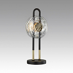 Настольная лампа с черным основанием и золотистым декором Bruno варинант исполнения - 3 | Loft Concept в Краснодаре