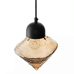 Подвесной светильник с янтарным рельефным плафоном Lamp with Frozen Glass Effect варинант исполнения - 3 | Loft Concept в Краснодаре