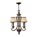 Люстра бронзового цвета с бежевыми абажурами из органзы в классическом стиле Hinkley варинант исполнения - 14 | Loft Concept в Краснодаре