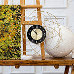 Часы настенные из металла с чёрным циферблатом Current Time варинант исполнения - 4 | Loft Concept в Краснодаре