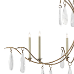 Люстра с прозрачными каплевидными подвесками Elegant Thin Chandelier варинант исполнения - 1 | Loft Concept в Краснодаре