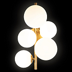 Бра с золотым основанием и 5-ю белыми шарообразными плафонами Bubble варинант исполнения - 1 | Loft Concept в Краснодаре