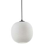 Подвесной светильник со стеклянным рельефным плафоном белый Perforated Glass 25 варинант исполнения - 1 | Loft Concept в Краснодаре