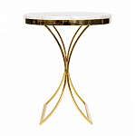 Кофейный столик на подстолье золотого цвета Noelle варинант исполнения - 2 | Loft Concept в Краснодаре