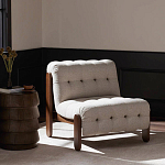 Кресло с деревянным каркасом и обивкой из ткани букле Medieval Furniture варинант исполнения - 2 | Loft Concept в Краснодаре