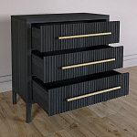 Комод Primo с 3 выдвижными ящиками Черный дуб варинант исполнения - 5 | Loft Concept в Краснодаре