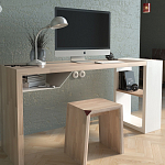 Письменный стол прямоугольный с полочкой под столешницей EcoComb варинант исполнения - 2 | Loft Concept в Краснодаре