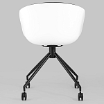 Офисное кресло из пластика с мягким сиденьем Eggshell Black варинант исполнения - 5 | Loft Concept в Краснодаре