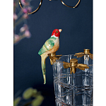 Ваза из прозрачного стекла с бронзовыми ножками и фигурками попугаев Eden Garden porcelain and bronze варинант исполнения - 3 | Loft Concept в Краснодаре