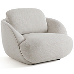 Полукруглое кресло из обивки меланж Halle Melange Armchair варинант исполнения - 1 | Loft Concept в Краснодаре