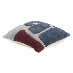 Чехол на подушку с рисунком серо-синего цвета Elan Textured варинант исполнения - 1 | Loft Concept в Краснодаре