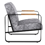 Кресло серый велюр с жесткими подлокотниками на полозьях Ashton варинант исполнения - 2 | Loft Concept в Краснодаре