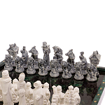 Шахматы Русские сказки с доской из натурального камня Змеевик Decorative Thematic Chess варинант исполнения - 2 | Loft Concept в Краснодаре