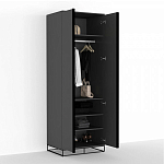 Двухдверный шкаф цвета графит Strict Lines варинант исполнения - 3 | Loft Concept в Краснодаре