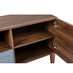 ТВ-тумба серая из массива бука с 2-мя дверками и ящиком Wenge Light варинант исполнения - 5 | Loft Concept в Краснодаре