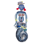 Кукла из одежды и павлопосадских платков Rusalka Blue Jeans варинант исполнения - 1 | Loft Concept в Краснодаре