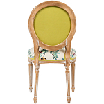Стул из массива бука бежевый с изображением птиц в саду Beige Green Chinoiserie Blue Bird Chair варинант исполнения - 2 | Loft Concept в Краснодаре