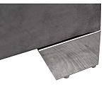 Кровать двуспальная серая с высоким мягким изголовьем Heart of the Bedroom варинант исполнения - 3 | Loft Concept в Краснодаре