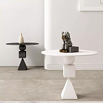 Дизайнерский журнальный стол белый в форме геометрических фигур Cydogic варинант исполнения - 3 | Loft Concept в Краснодаре