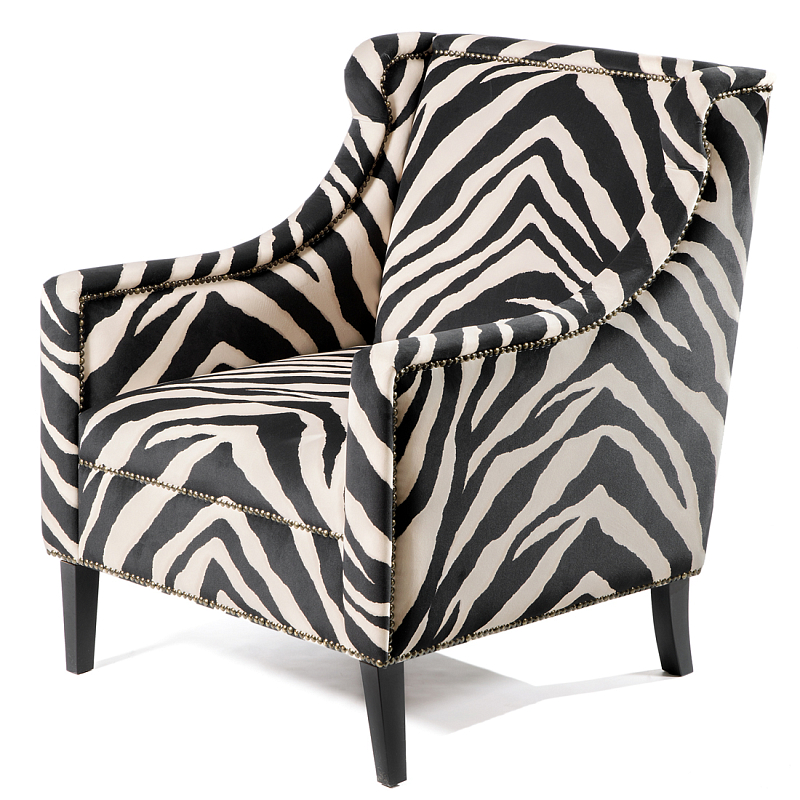 Кресло Chair Jenner Zebra Черно-белый Черный Кресло Chair Jenner Zebra Черно-белый Черный в Краснодаре | Loft Concept