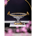 Чаша из прозрачного стекла с бронзовым ободком и фигурками бабочек Eden Garden варинант исполнения - 2 | Loft Concept в Краснодаре