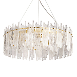 Люстра круглая с прозрачными стержнями разной длины Textured Glass Chandelier варинант исполнения - 1 | Loft Concept в Краснодаре