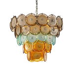 Люстра конусовидная с каскадом из разноцветных круглых подвесов Key Lustar варинант исполнения - 2 | Loft Concept в Краснодаре