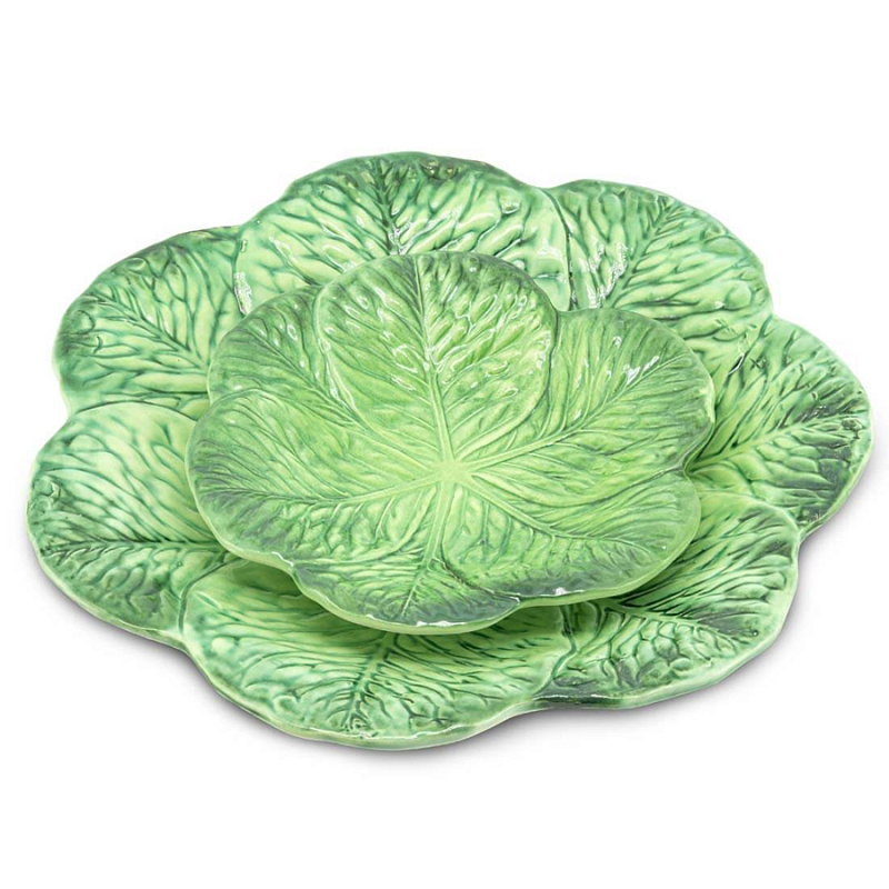 Тарелка Abhika PLATE LEAF CABBAGE Green Зеленый в Краснодаре | Loft Concept 