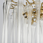 Люстра подвесная круглая в виде ветвей деревьев бронзового цвета с прозрачными подвесками-каплями Droplet Chandelier варинант исполнения - 5 | Loft Concept в Краснодаре