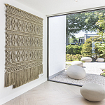 Панно на стену плетеное Макраме бежевый цвет  варинант исполнения - 6 | Loft Concept в Краснодаре