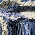 Современное ткачество гобелен в синих оттенках Blue Undine II варинант исполнения - 3 | Loft Concept в Краснодаре