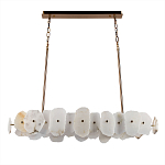 Подвесной светильник с фигурными элементами из белого алебастра Cryptocrystalline Stone варинант исполнения - 3 | Loft Concept в Краснодаре