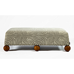 Банкетка Wakonda Gray Zebra с деревянными шариками  варинант исполнения - 2 | Loft Concept в Краснодаре