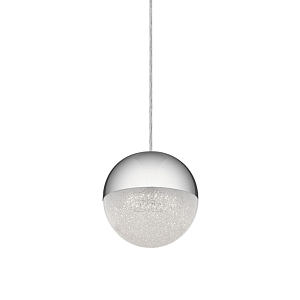 Подвесной светильник со сферическим плафоном из акрила с циркониевыми вкраплениями Kichler