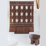 Панно Макраме коричневый цвет  варинант исполнения - 4 | Loft Concept в Краснодаре