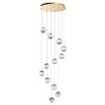 Люстра каскадная с прозрачными шарообразными плафонами Crystal Globule варинант исполнения - 6 | Loft Concept в Краснодаре