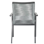 Стул темно-серый с высокой плетеной спинкой и сиденьем Braided Strength варинант исполнения - 4 | Loft Concept в Краснодаре